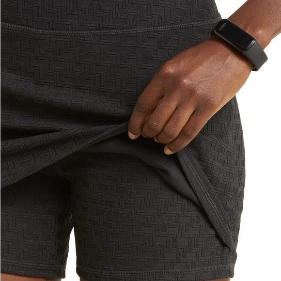 Zella Black Jacquard Textured Skort Size S Golf Tennis Yoga Athletic Breathable - Picture 3 of 11